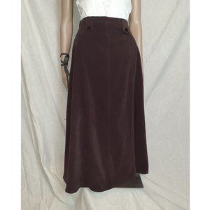 SKIRT: vintage 90s wine or plum Coldwater Creek peach skin a-line skirt with bel
